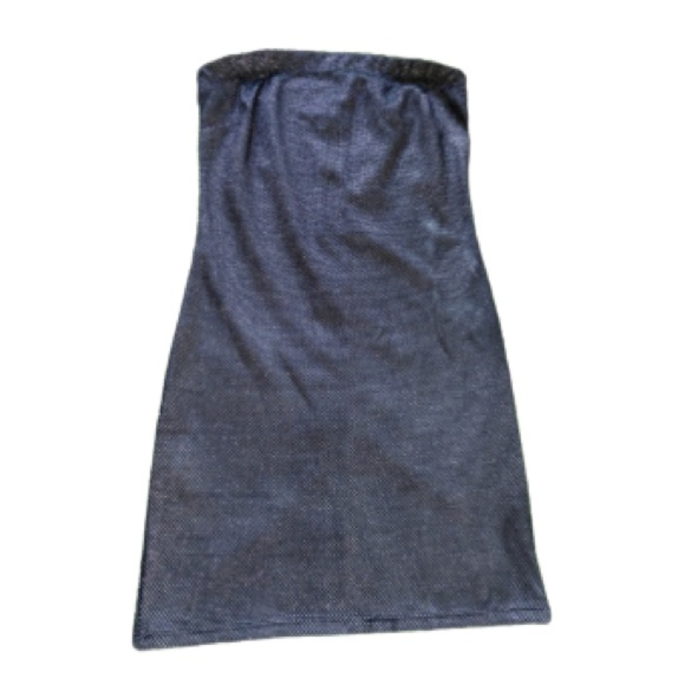 Black glitter tube dress